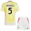 Juventus Locatelli 5 Matchtröjor Barn Borta Fotbollströja 2024-25